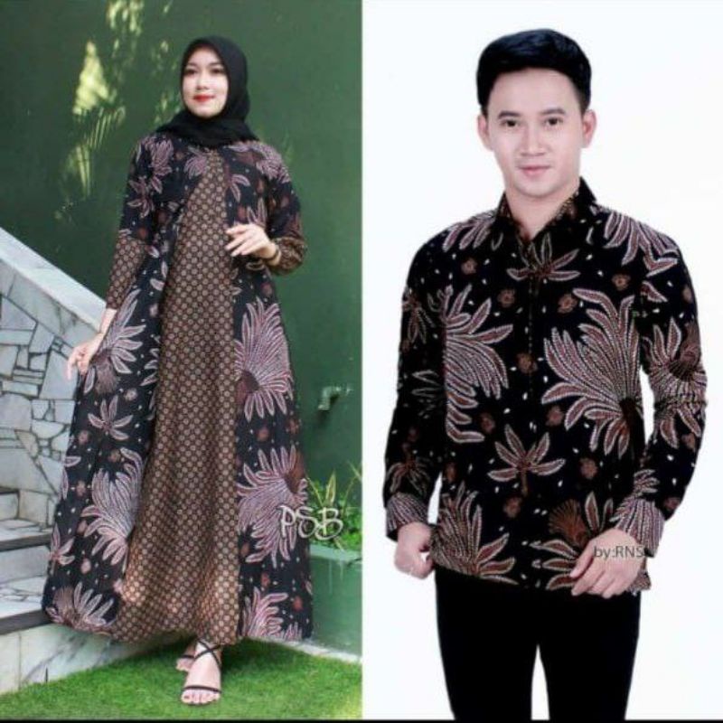 Maura Couple - Sania Ruffle Batik Couple ori Ndoro jowi DNT Garansi Termurah Shopee - BATIK COUPLE