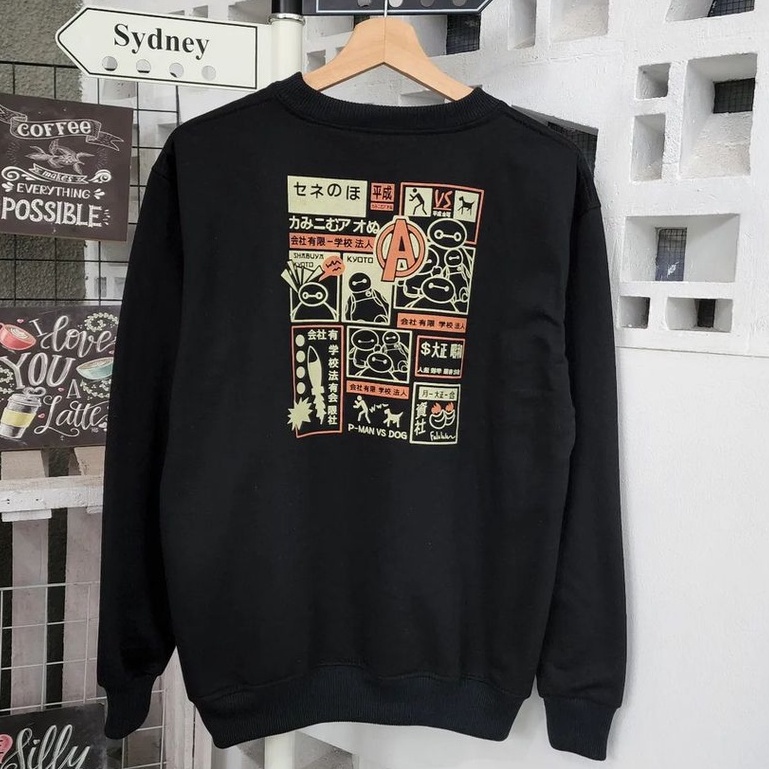 Outwear Atasan Sweater Be Awere Danger Crewneck Basic Oblong