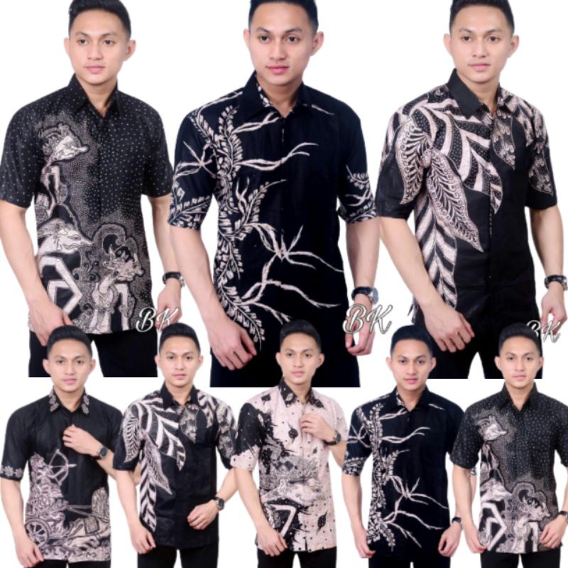 BAJU BATIK PRIA REGULER MODERN LENGAN PENDEK OB 514 SIZE M L XL XXL XXXL BATIK PRIA KANTOR