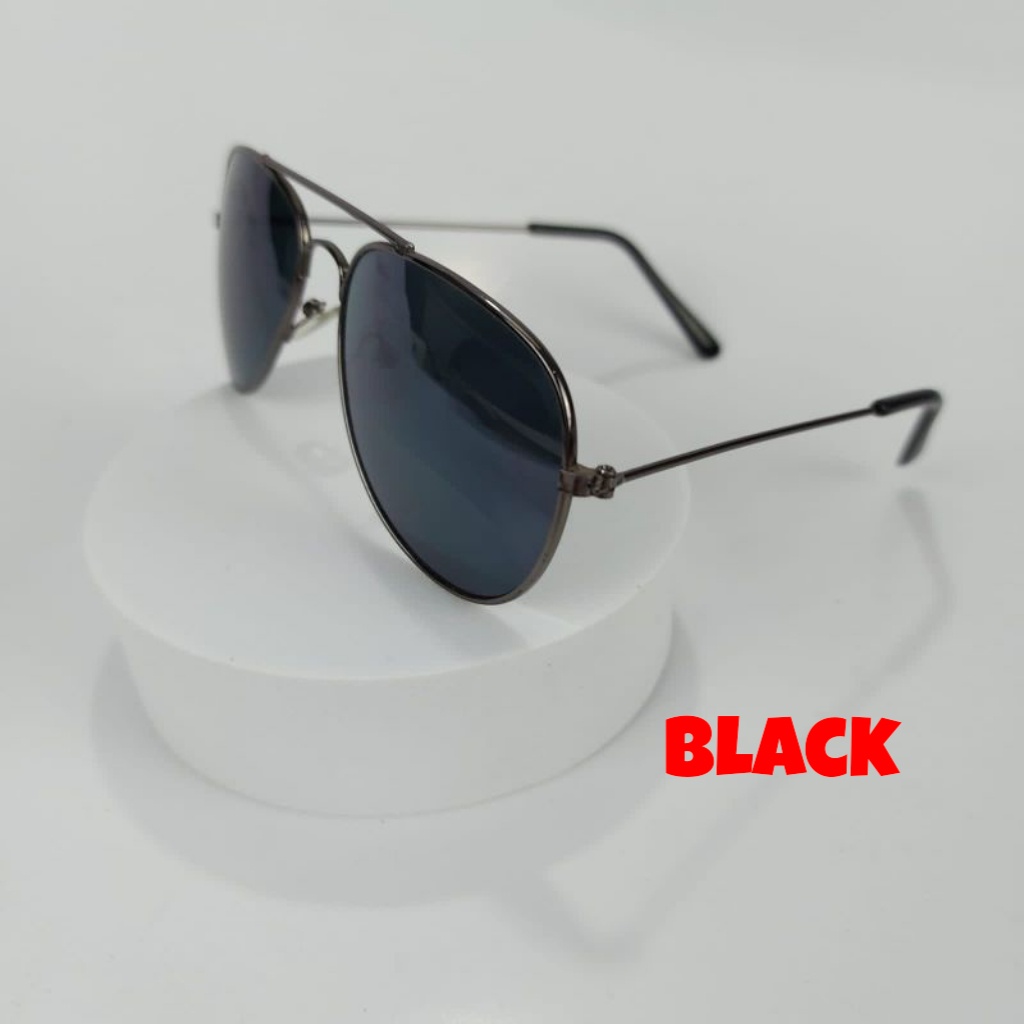 Kacamata anak aviator hitam / sunglasses fashion bl rv mirror murah lucu keren / aksesoris kids sunglasess kaca mata anak laki atau perempuan-hitam