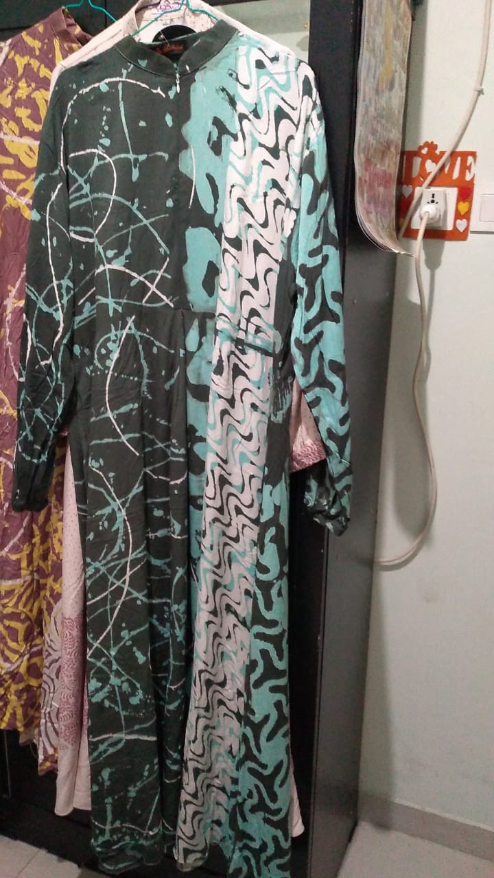 Tw48 Gamis Batik Twill Premium Motif Abstrak