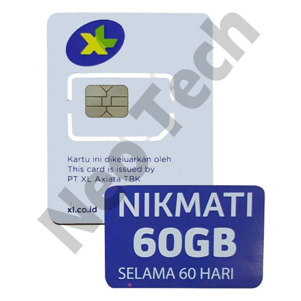 Kartu Perdana XL GO 60GB 60hari MIFI XL GO E5573 E5577 MV003