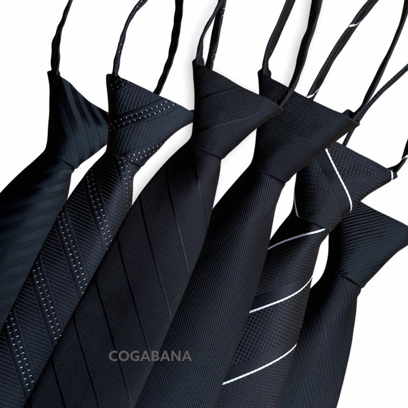 DASI HITAM ZIP TIE DASI PRIA INSTAN BERKWALITAS