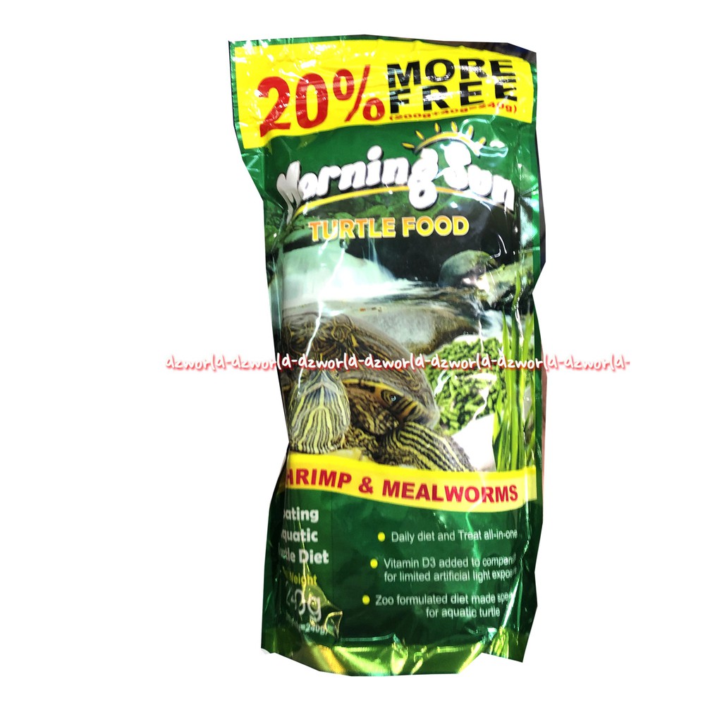 Morning Sun Turtel Food 120gr Shrimp Mealworms Makanan Kura Kura Penyu Morningsun