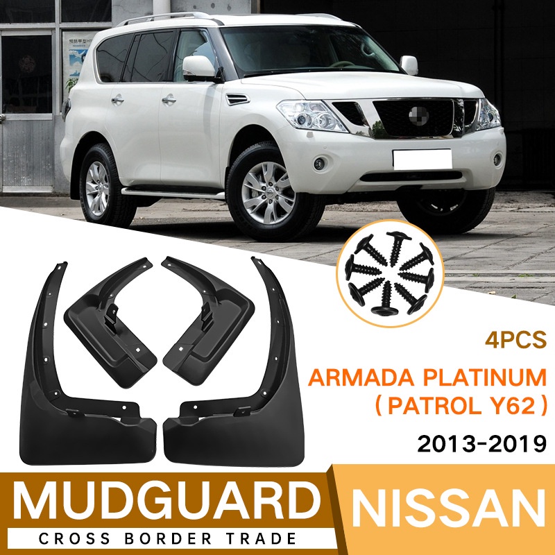 4pcs Mud Flaps Pelindung Splash Guard Untuk Nissan Armada Patrol Royale Nismo QX80 Y62 2011-2020 2021