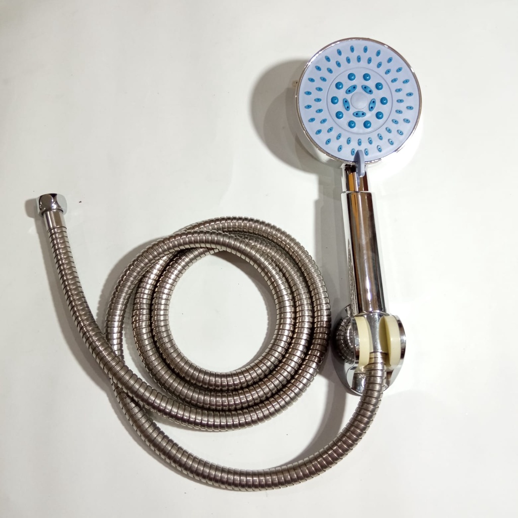 Shower Kepala Mandi Shower Head Pancuran Deras 8043 Plus Selang Dan Gantungan