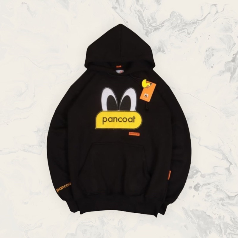 SWEATER HOODIE KUNING PANCOAT FULL LABEL DAN TAG PRIA WANITA BAHAN HALUS TEBAL