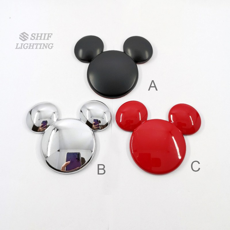 1x Logo Metal MICKY MOUSE Lucu Lovey Emblem Badge Sticker Decal Anak Kado Bayi Hadir