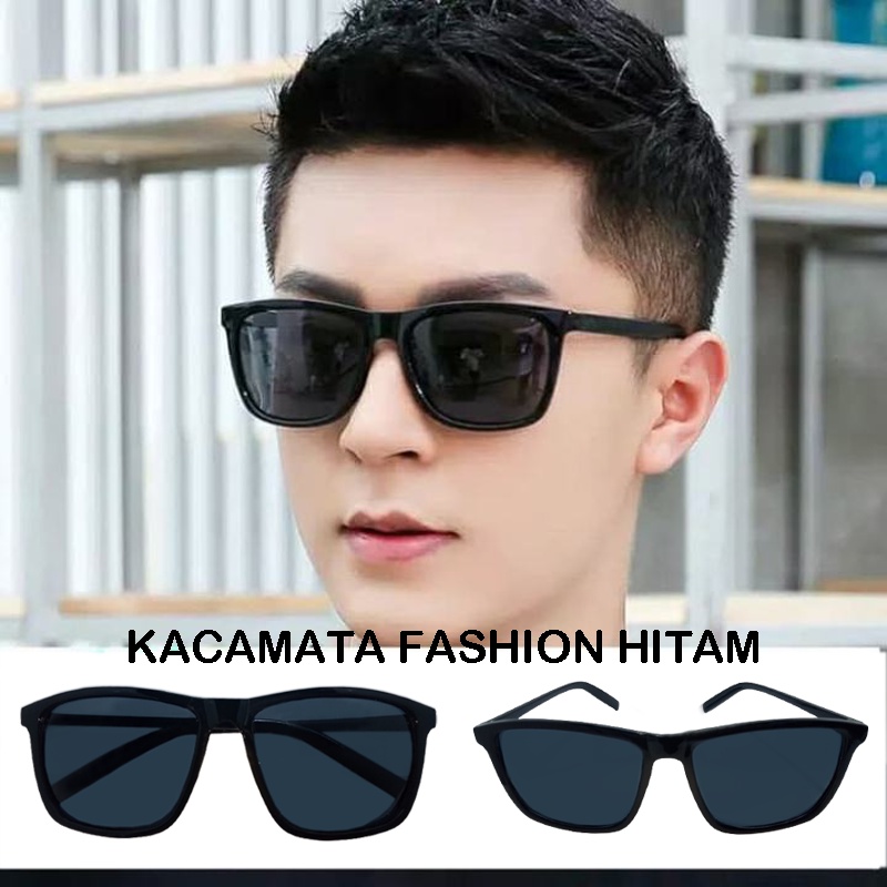 (COD) Kacamata Hitam Fashion Wanita Pria Bingkai Hitam Anti-UV Kaca mata Import Kacamata Fashion Outdoor Kacamata Mengemudi Kacamata Gaya Cewek Cowok Eyeglasses / Aksesoris Wanita / Sunglasses Unisex /Eyewear