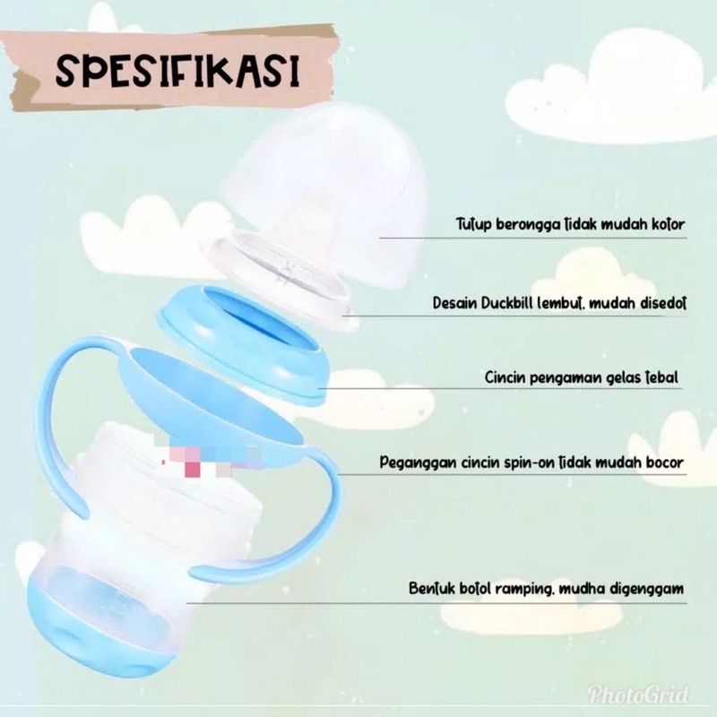 Botol Minum Bayi Silikon / Gelas Minum Anak Balita Mpasi BPA