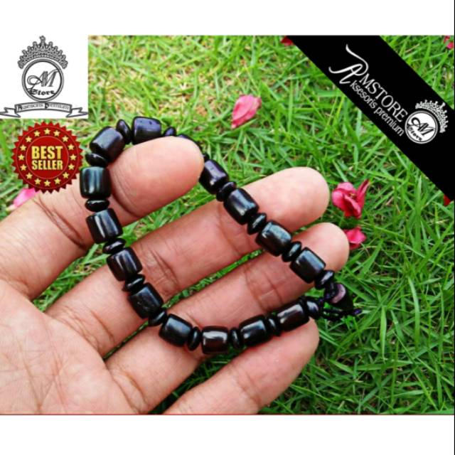 GELANG KAOKA PREMIUM ORI MODEL MARJAN BESAR SEKAT TIPIS WARNA HITAM