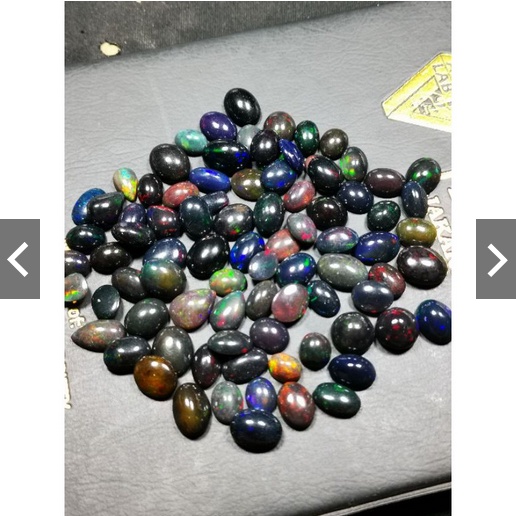 batu natural kalimaya black oval kembang jarong