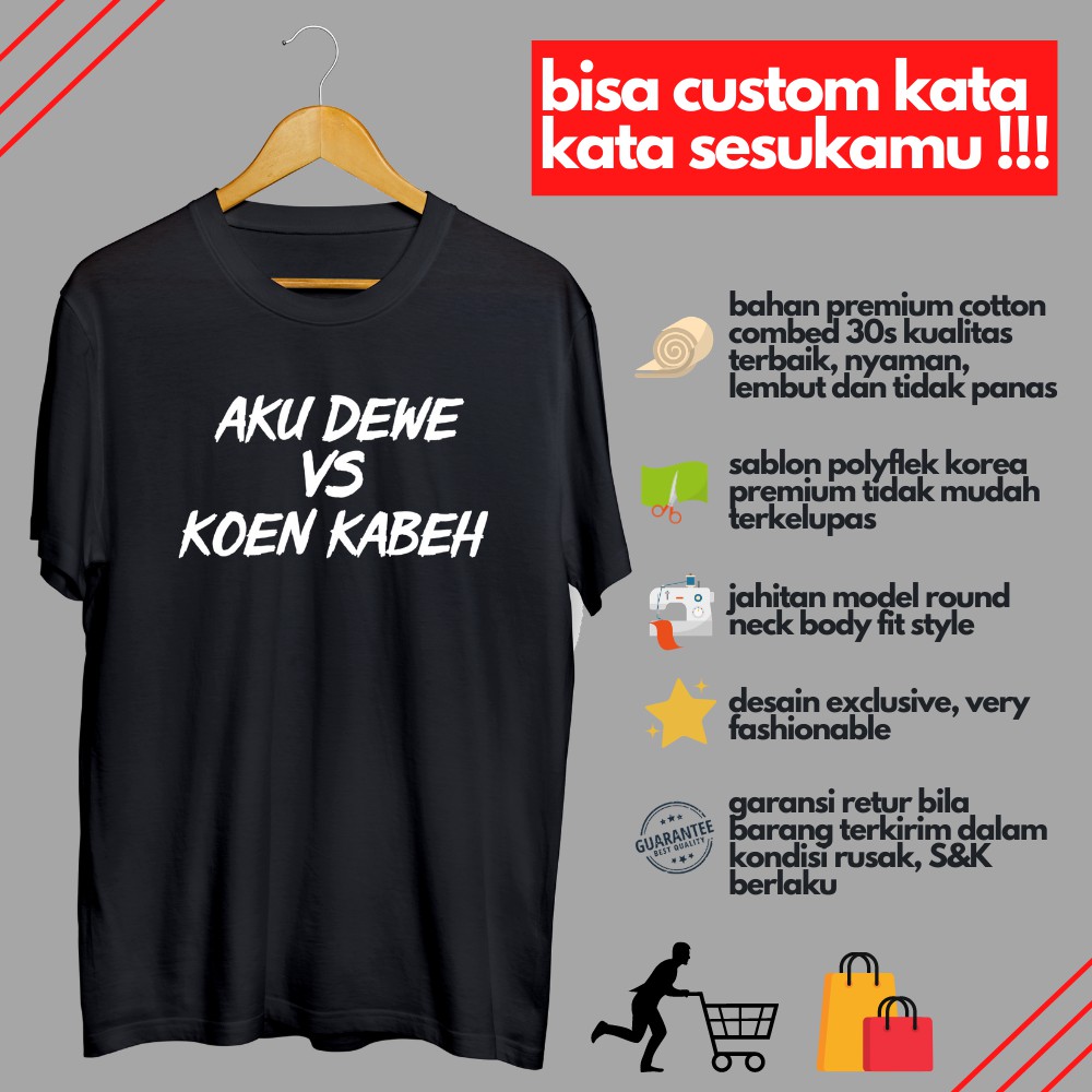 Baju Kaos Tshirt Distro Pria Wanita Cowok Cewek Kata Kata Murah Unik Keren Lucu Jawa Ekspresi Versus
