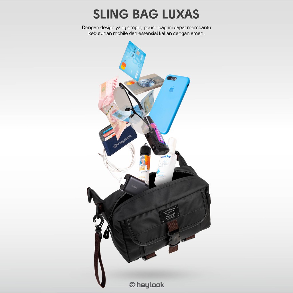 Sling Bag Tas Selempang Pria Wanita Tahan Air Messenger Bag Premium - Postbag Kasual Original Outdoor Travelling unisex waterproof UH7