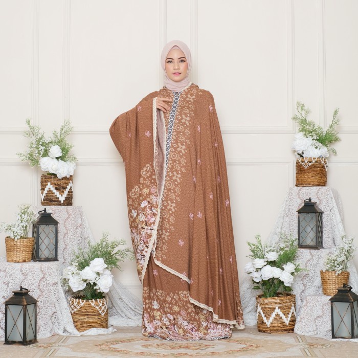 Mukena Zianisa Border Daina Brown Allsize