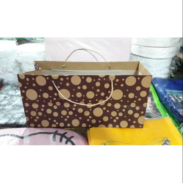 

paper bag / tas kertas brownies / toples / kue polkadot