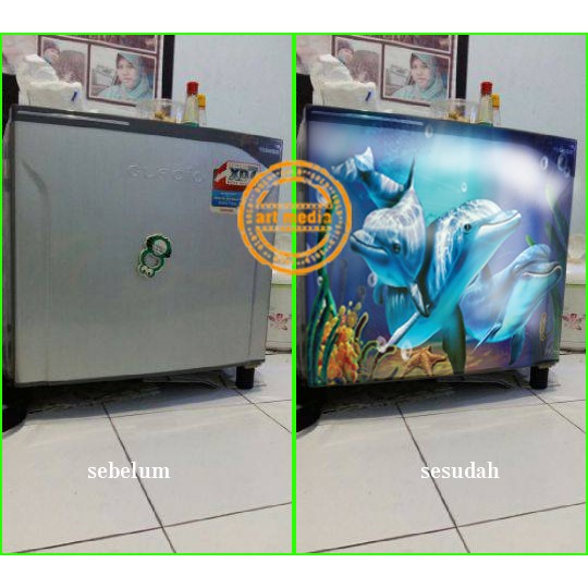 STIKER KULKAS MINI BAR DOLPHIN