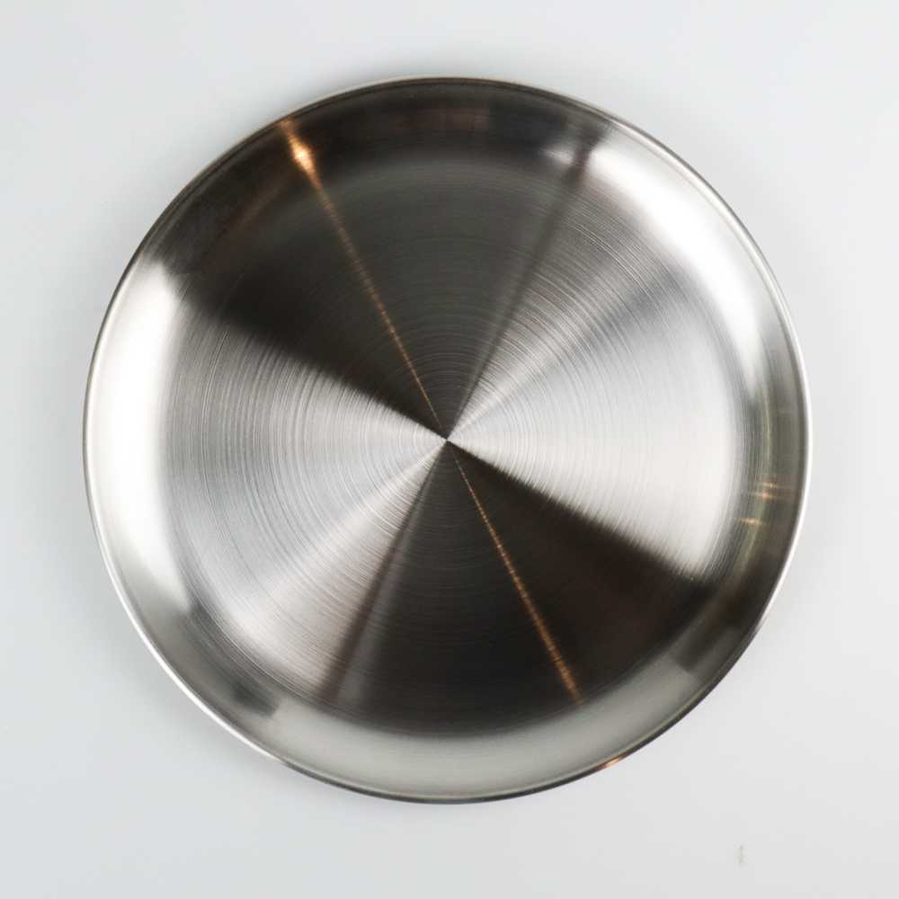 Piring Makan Stainless Steel Murah / Piring Stainless Platting Silver