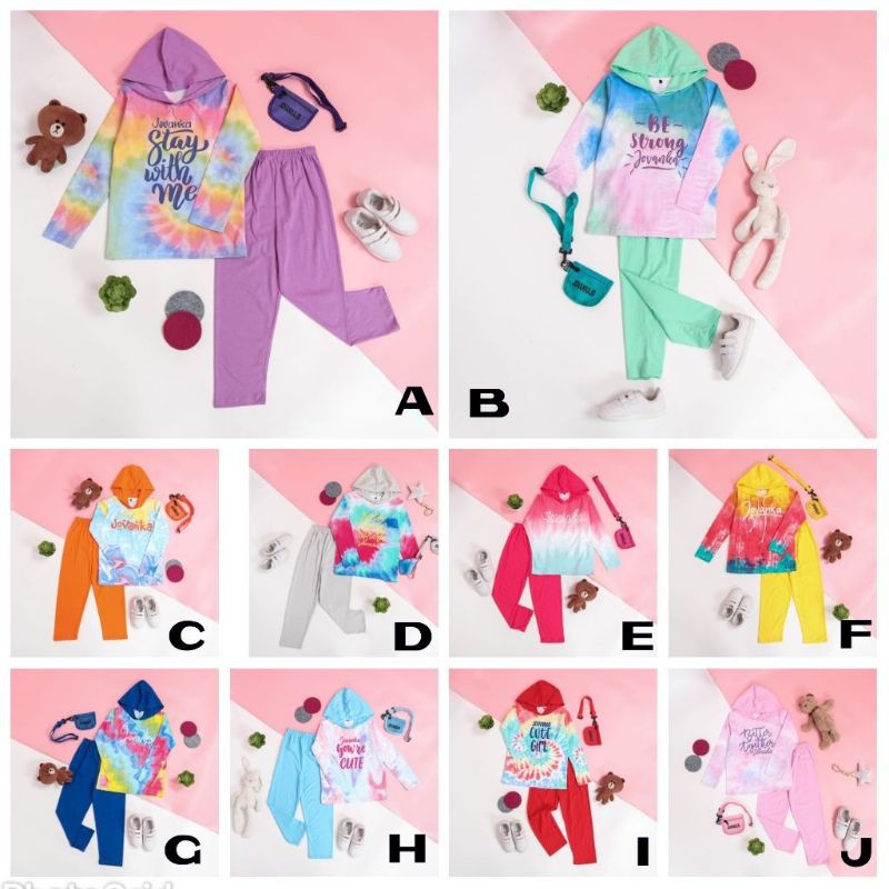 JOVANKA.ID TIE DYE HOODIE SETELAN ANAK JUNIOR