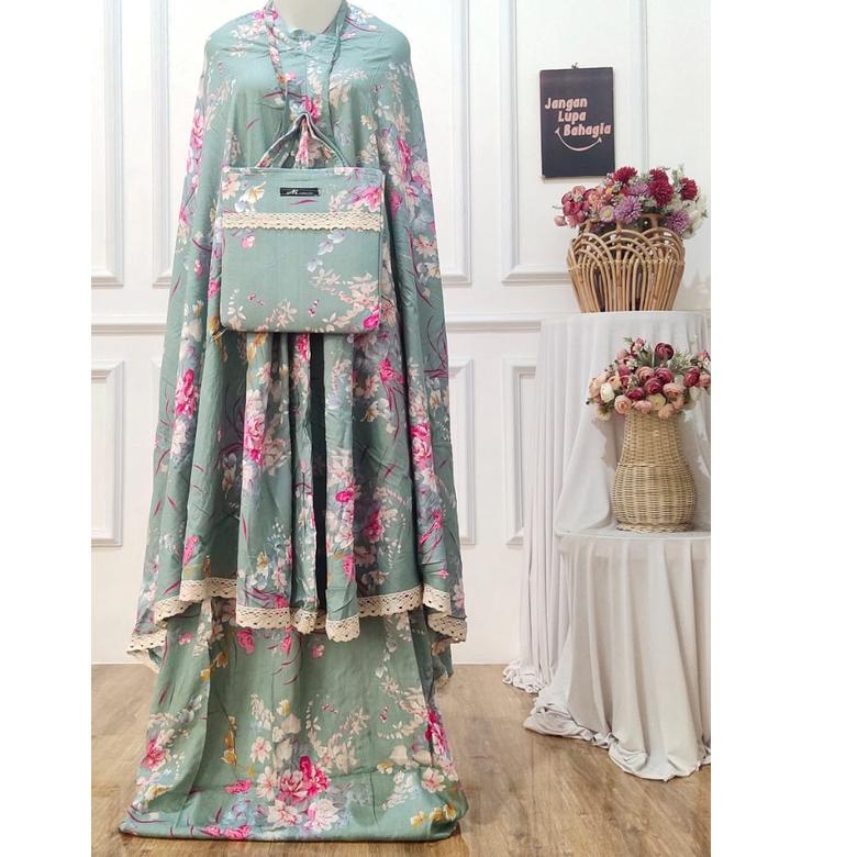 Bagus Banget.. MUKENA DEWASA MOTIF BUNGA SAKURA MURAH SUPER LEMBUT & ADEM/MUKENA RAYON PREMIUM
