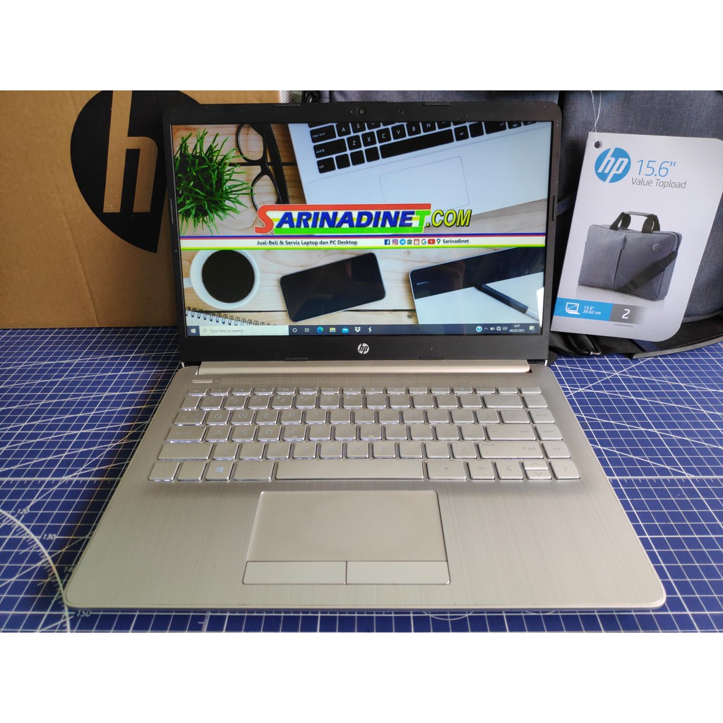 HP 14s-dk0005au AMD A4-9125 SSD 256 GB 14in Win 10 Ori Garansi 2022