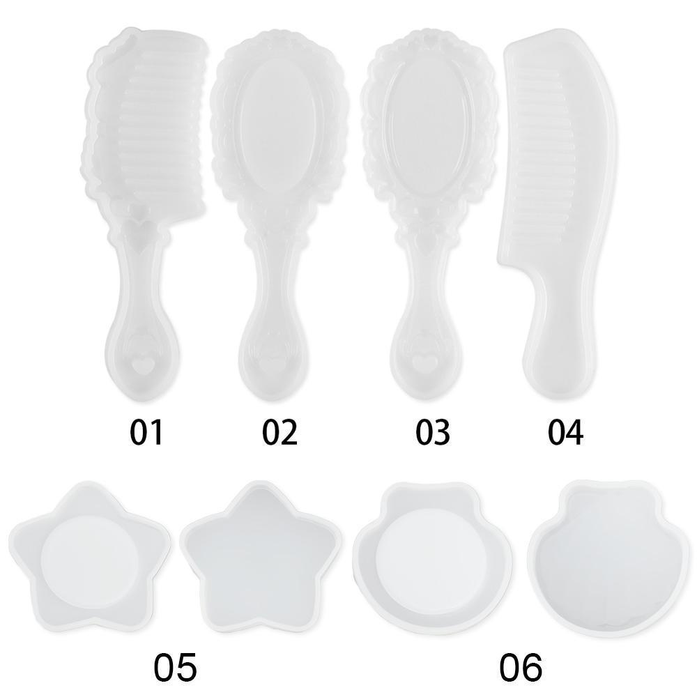 R-flower Resin Comb Mold Cetakan Liontin Epoxy Transparan 3D