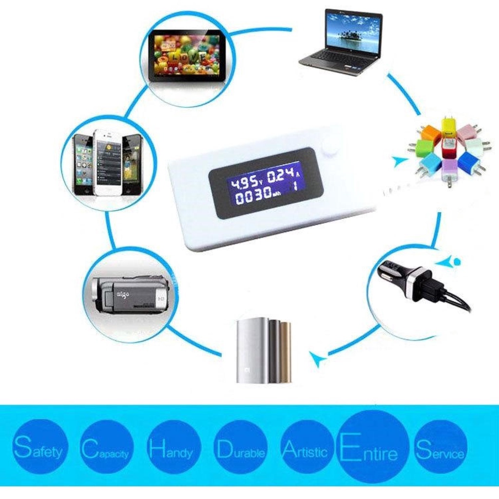 FatihShop Kabel USB Tester Voltase &amp; Ampere Power Bank - KWS-V20