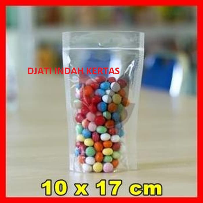 KUALITAS BAIK!!! Packaging (Uk.10 x 17) - Standing Pouch Bening Seal Lebar  - 1 Pack isi 50 lbr