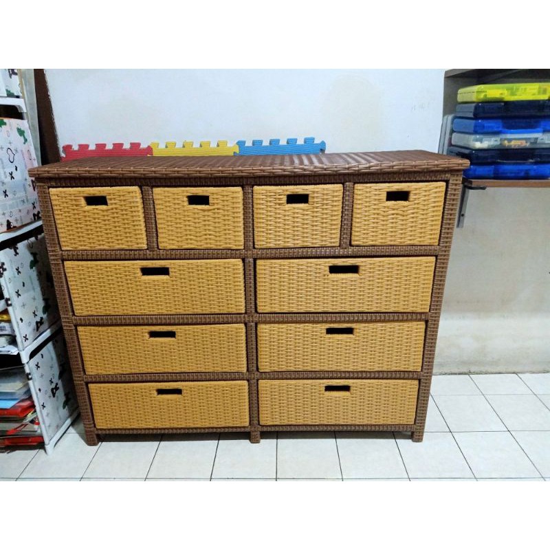 lemari laci rotan sintetis-L 10