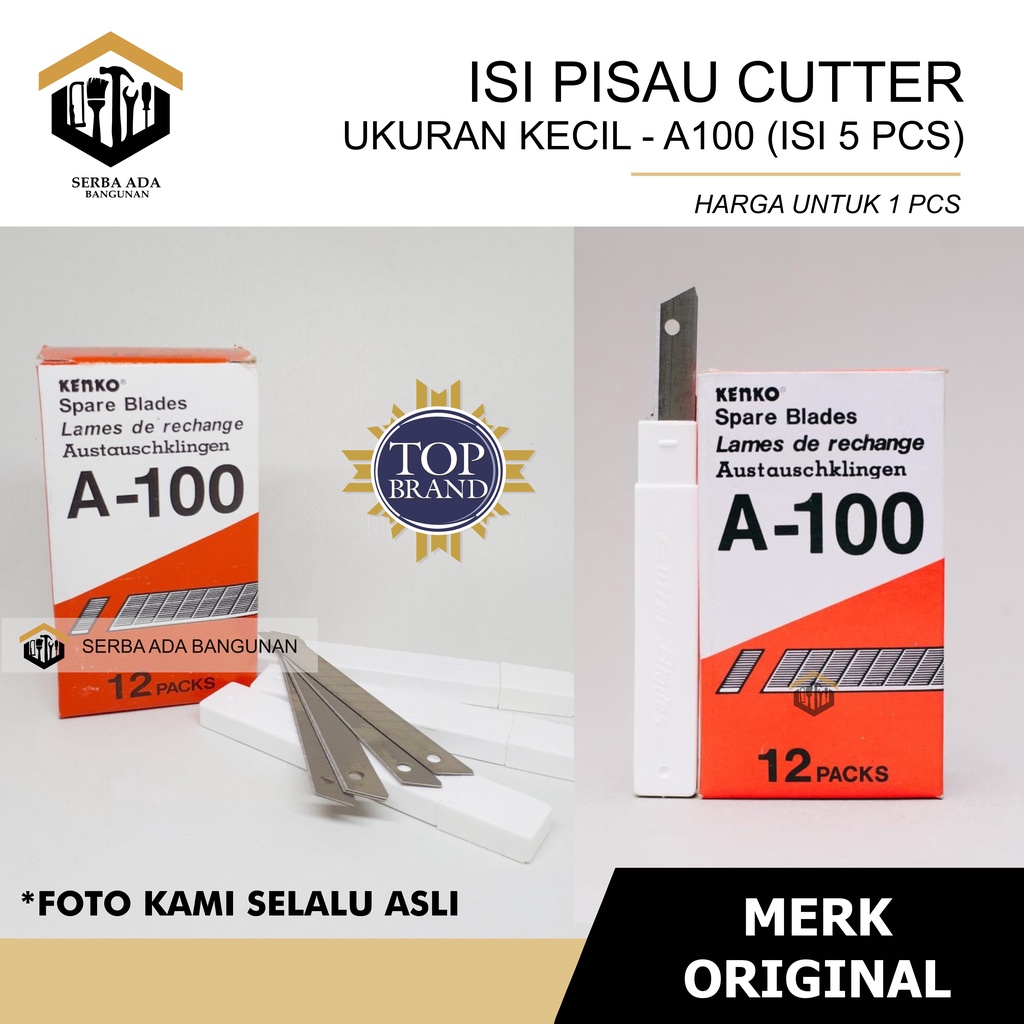 ISI MATA PISAU CUTTER  KENKO ASLI L-150 BESAR &amp; JOYKO A 100 KECIL/SILET TAJAM KUALITAS BAGUS 1KTK