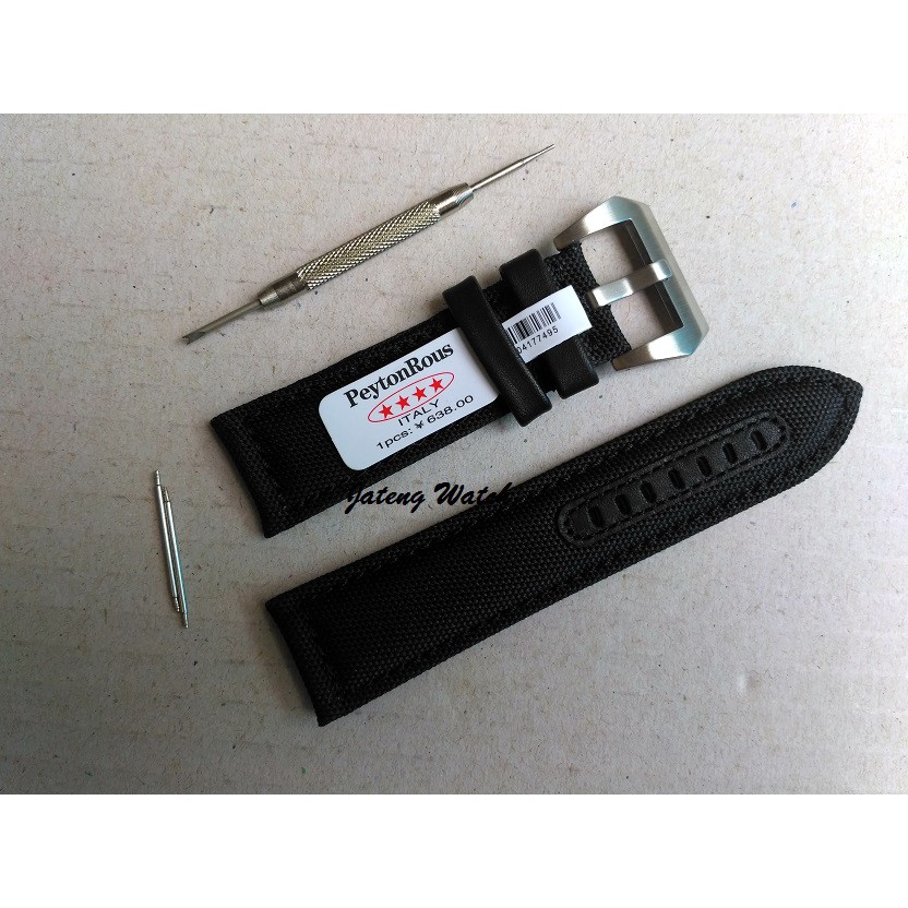 Tali Atau Strap Canvas Leather ( Dual Tali ) Untuk Jam Tangan Pria Ukuran 26 26mm