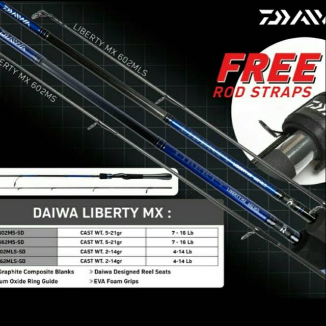 JORAN DAIWA LIBERTY MX 180CM 16LB TERMASUK PACKING PARALON