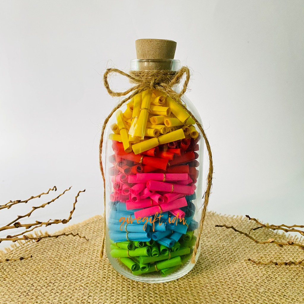 

Wish in Jar/Wishing Jar/Message in Jar/Kado/Hadiah Ulang Tahun/Anniversary/Valentine (Medium)