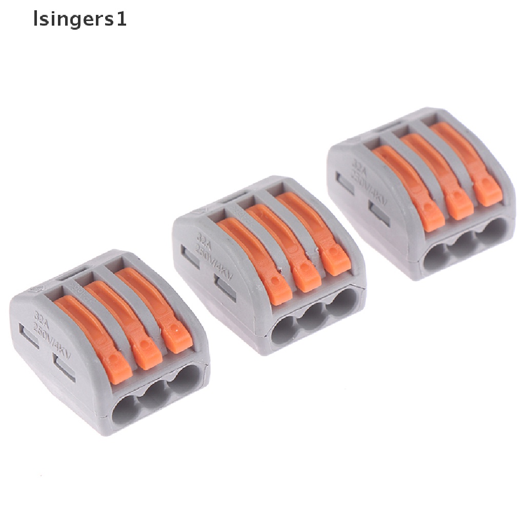 (lsingers1) Blok Terminal Sambungan Kabel Listrik 2 / 3 / 4 / 5 / 8 Way Reusable