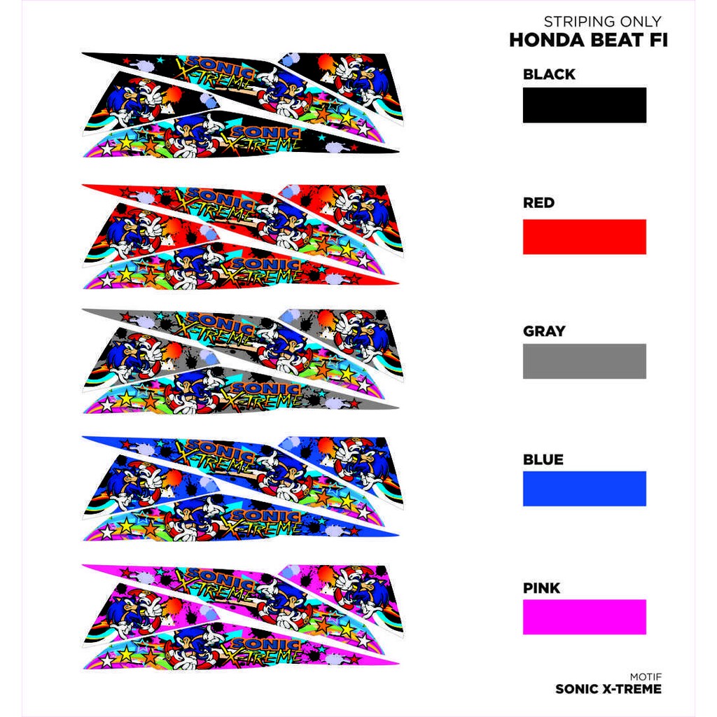 Striping Animasi Honda Beat Fi Sonic X Treme Shopee Indonesia