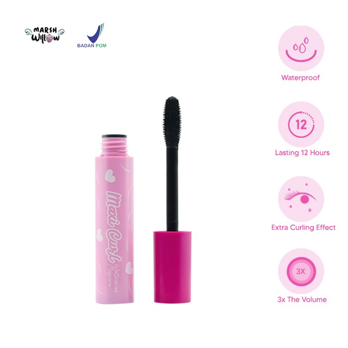 Marshwillow Mascara extra volume &amp; over curl waterproof / maskara marshwillow - Marshwillow Maskara Uplift BPOM