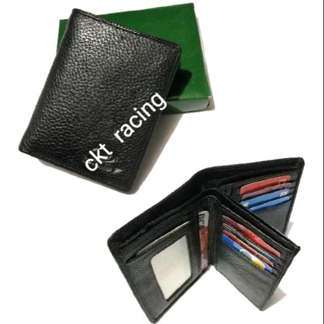 Dompet pria kulit asli 3 dimensi model vertical - dompet lipat genuine leather