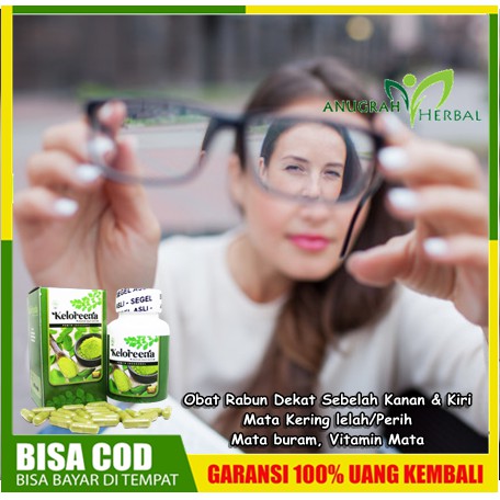 Obat Rabun Dekat Sebelah Kanan & Kiri, Mata Kering lelah/Perih, Mata buram, Vitamin Mata - Keloreena