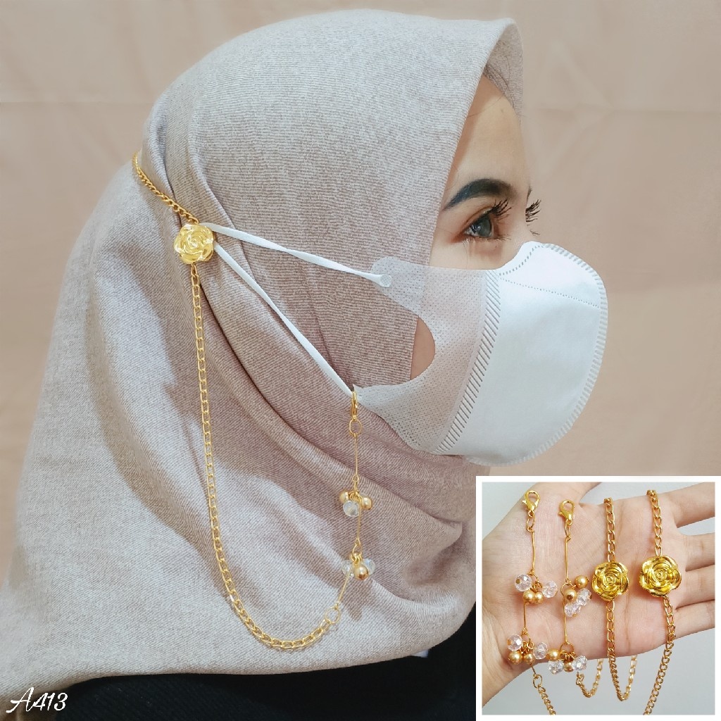 PGX Strap Masker 2in1 Konektor Headloop Tali Masker Kalung Masker Rantai Aksesoris Fashion - A413