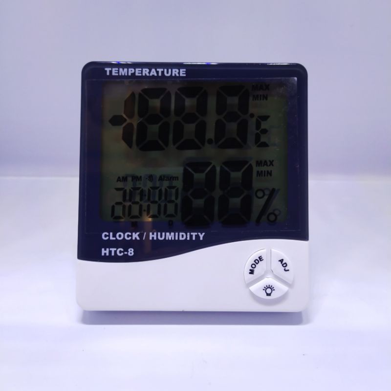 hygrometer dan thermometer digital dengan led htc 8