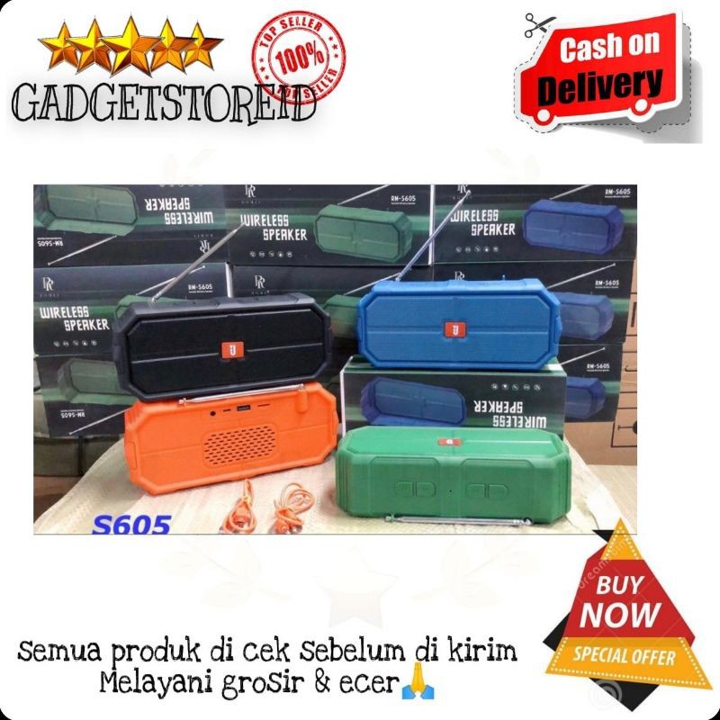 GG - SPEAKER BLUETOOTH RM S-605 WIRELESS RM S605 ANTENA