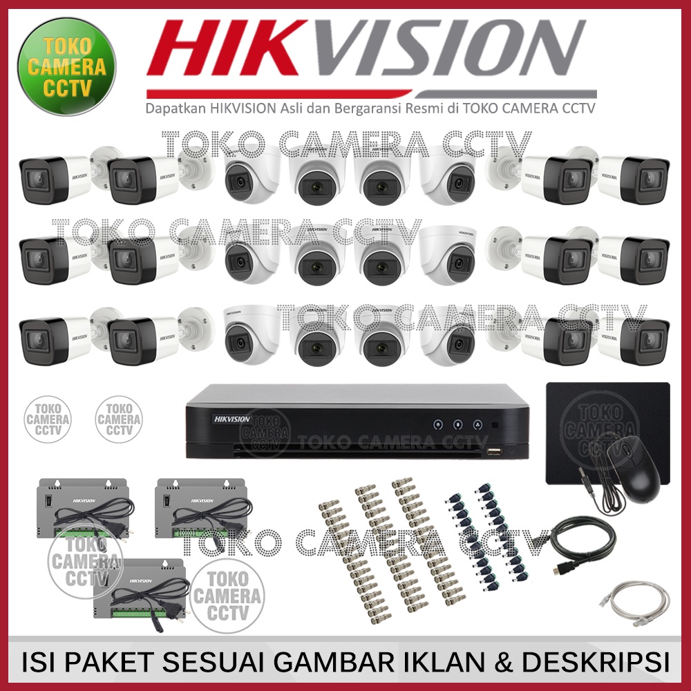 PAKET CCTV HIKVISION 5MP 32 CHANNEL 24 KAMERA