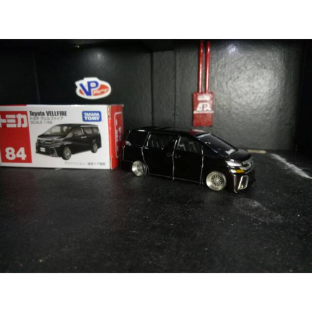 Tomica diecast vellfire custom ceper+premium wheels