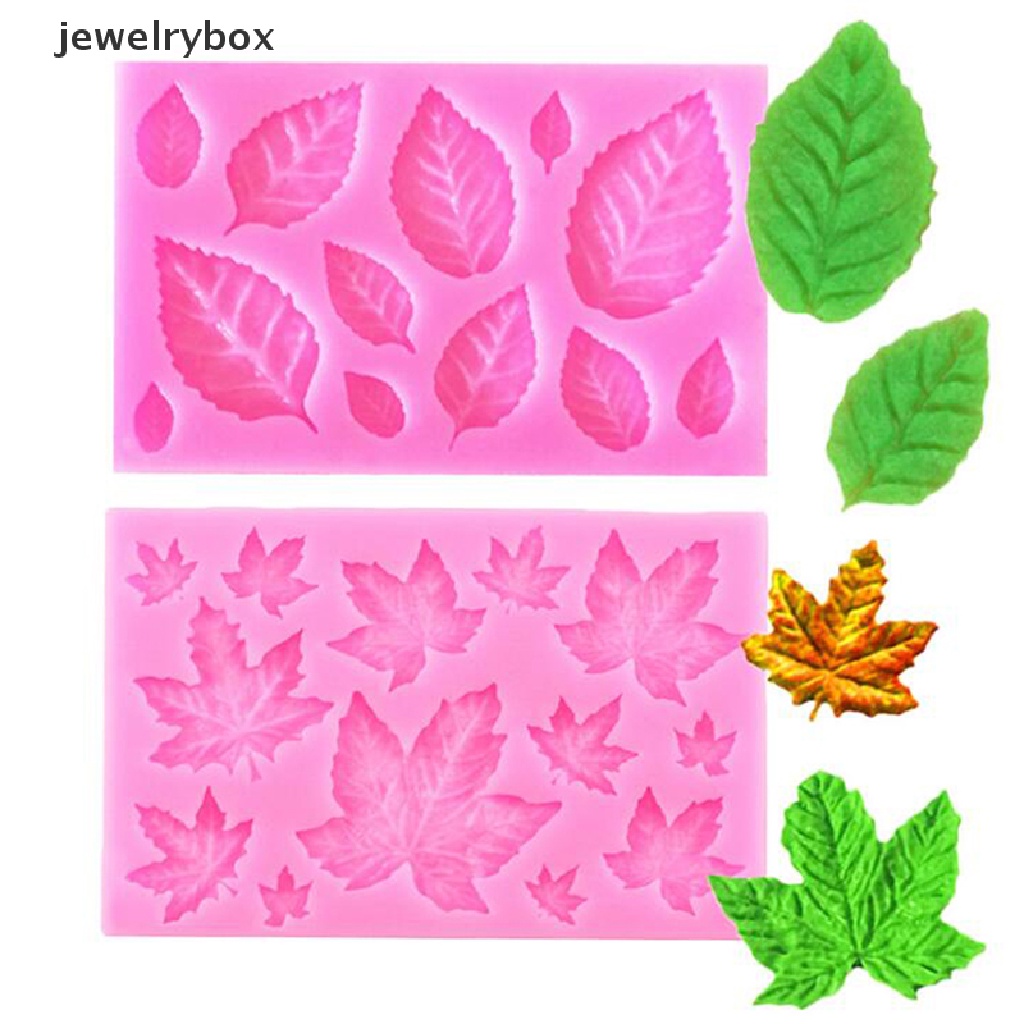 Cetakan Fondant Bentuk Daun Mawar Bahan Silikon Untuk Dekorasi Kue