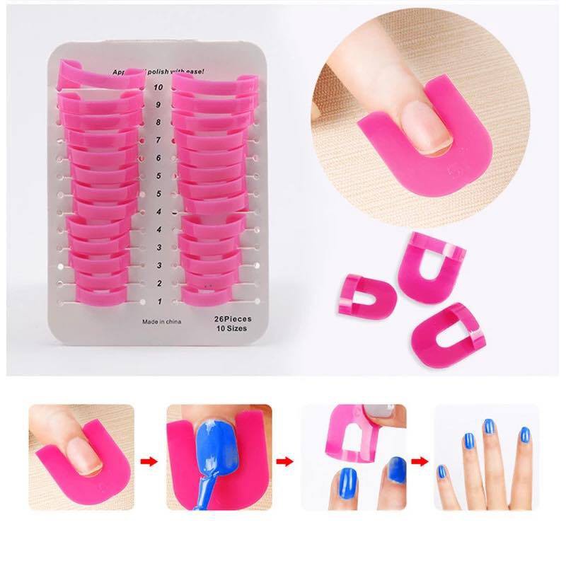 Curve Shape Spill-proof Finger Cover Sticker Nail Polish 949#