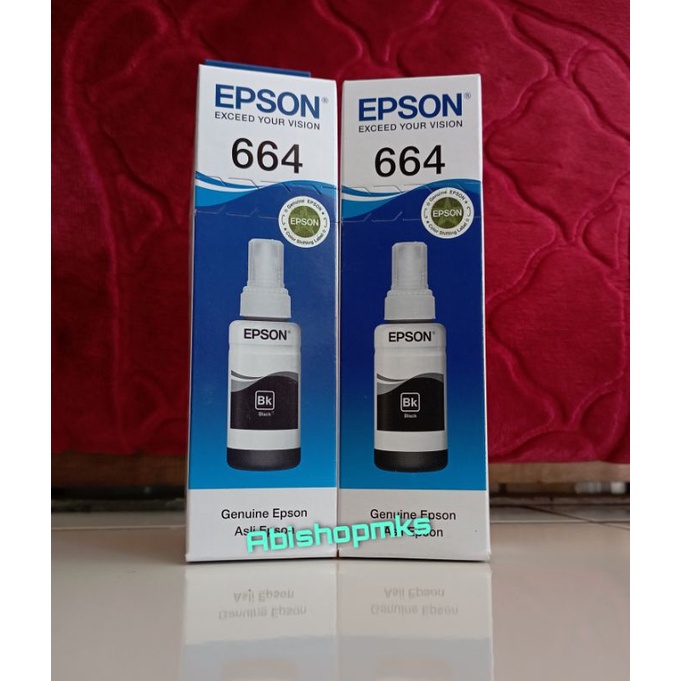 TINTA EPSON 664 Black HITAM L120,L210,L360,L365,L405,L485,L565,L1300,L1455