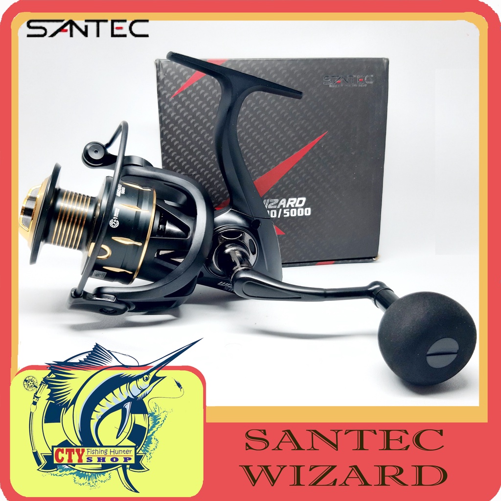 REEL GULUNGAN PANCING SANTEC WIZARD BLACK GOLD 5000
