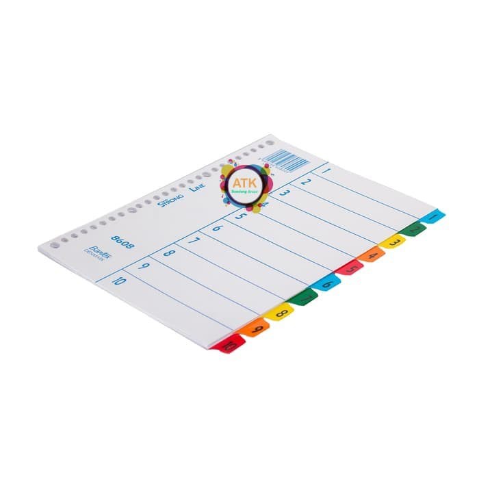

Bantex Index (1-10) for Loose Leaf Binder ukuran B5 ref 8608