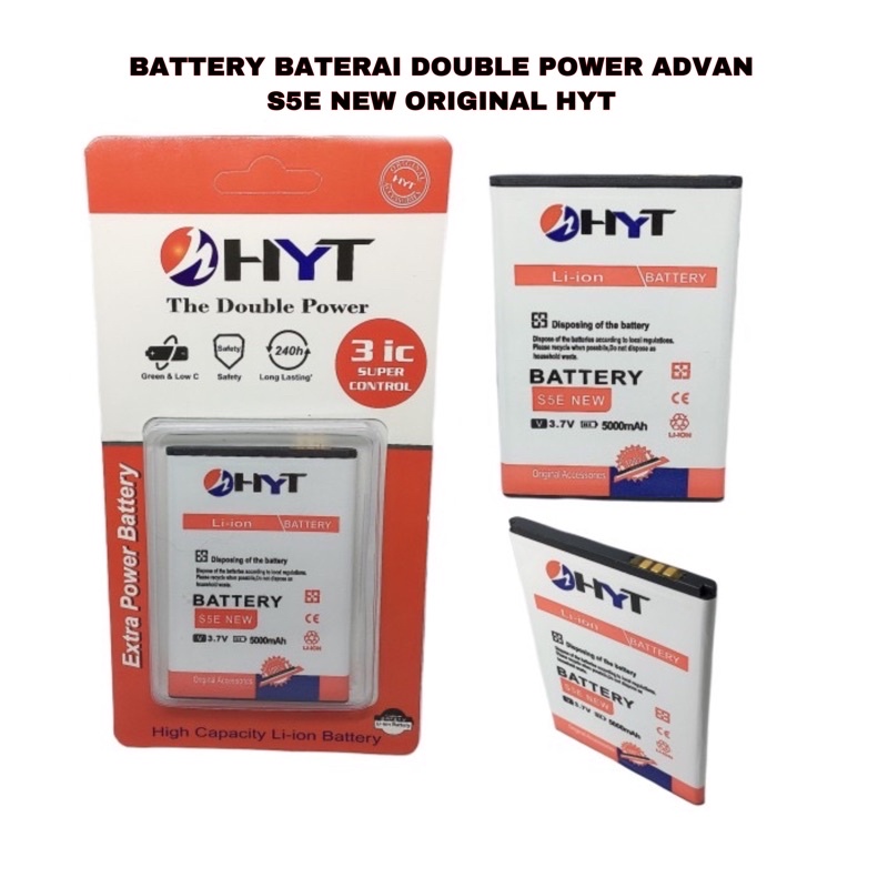 BATTERY DOUBLE POWER HYT ADVAN S5E NEW ORIGINAL HYT