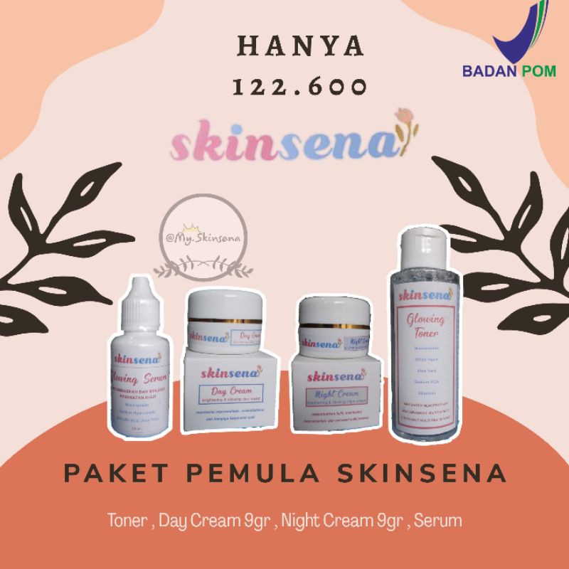 Paket skincare bpom aman rutin murah / skinsena paket skincare glowing